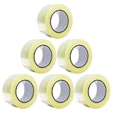 Healvian Starkes Transparentes Verpackungsband 45cm X 50m 6 Rollen Klebeband mit Einseitiger Haftung für Büro Haushalt und Versand