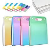 13 Fächer Dokumentenmappe A4 Durchsichtige Tasche Wichtige, Farbige Aktenordner, Aktenmappe Ordner Organizer, 4 Teile Wasserdichte Farbige Mappe Für A4 Papier Haushalt Reise Aufbewahrung