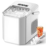 Eiswürfelmaschine, 12kg/24h Eiswürfelbereiter Professioneller Eisbereiter 1,5L Ice Maker 6-13Min Produktionszeit Ice Cube Maker, Eiswürfel Maschine (MEHRWEG)