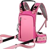 QOGIR Ski und Snowboardgurt f¡§1r Kinder: Sicheres Skifahren Lernen und Ihrem Kind die Geschwindigkeitskontrolle beim Skifahren beibringen, Skigurttrainer mit Mini-Rucksack und einziehbarer Leine