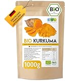 Bio Kurkuma Pulver I Kurkuma Pulver Bio I Kurkumapulver aus kontrolliert biologischem Anbau I Abgefüllt und kontrolliert bei uns in Deutschland 1kg Curcuma Pulver