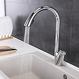 Wasserhahn Küche Mischbatterie Küchenarmatur mit Ausziehbrause Küchenspülenarmatur aus Messing Warm und Kaltwasserfunktion 360°-Drehung Multifunktions-Ausziehbrause – Chrom Armatur Küchenspüle