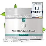 LoWell® 200g Mentholkristalle aus 100% reiner Minze - Ideal als Sauna Aufgussmittel für die Sauna in wiederverschließbarer Dose - Menthol