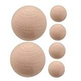 GARIOUANS 6 Stück Teiliges Krocketbälle aus Massivem Buchenholz Präzise Rollend Vielseitig für Outdoor Lawn Games Leicht und Kompakt für Garten Park und Freizeitspaß