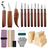 YUTUY Holz Schnitzwerkzeug Set,29PCS Holz Schnitzmesser mit Schleifsteine,Professional Holzschnitzerei Messer Werkzeuge Schnitzmesser Holz Schnitzen Set Schnitzmesser Kinder,Für Anfänger Und Profis