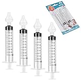 Vicloon Nasenspüler, 4pcs Baby-Nasenspüler mit Silikon-Nasensaugspitze,Tragbares Säuglings-Nasenreinigungsspülgerät, Neti-Topf, 10-ml-Nasenspülset, Nasenwaschreiniger, Nasenspü…