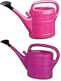 2X Gießkanne 10L PINK + LILA + 1x KÜHLSCHRANKMAGNET! Giesskanne Kunststoff für groß & klein Garten & Zimmerpflanzen Gießkannen Gieskanne Gieskannen 10 L Liter Watering Can Gieskannen10Liter lr