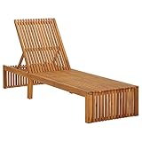 LLEZKBR Outdoor Sitzgelegen-Sunloungers-Sonliege Massivholz Akazienholz