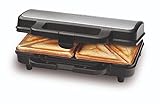 ProfiCook® Sandwichmaker | amerikanische Sandwiches | XXL-Toastscheiben | elektrischer Sandwichtoaster | extra große Sandwich-Platten (antihaftbeschichtet) | Sandwich-Maker mit 900W | PC-ST 1092