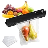 Vakuumierer Vakuumiergerät, Vakuumiergerät Mit 100 Vakuumbeuteln, Vacuum Sealer Folienschweißgerät Vakuumierer, Vacuumiergeraet Einschweissgerät Vakuum Maschine Für Trockene Und Feuchte Lebensmittel