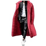 RUMAOZIA Herren Wollmantel Dickes Lange Winterjacke Kunstpelzmantel Herren Lang Winter Warm Pelzmantel Mode Weich Kunstfelljacke Kunstpelz Jacke Übergrößen Wind Coat Faux Fur Parka Mäntel Cardigan