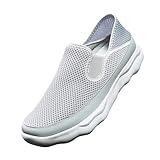 Générique Wanderschuhe für Herren, Sneaker, Laufschuhe, Sicherheitsschuhe, Herren, Sneaker, Herren, atmungsaktiv, Freizeit, Outdoor-Sport, atmungsaktiv, Mesh, Tennis, Schuhe, Grau 1, 45 EU