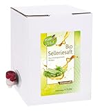 KOPP Vital® Bio-Selleriesaft 3 Liter | Premium-Qualität | 99 Prozent Bio-Sellerie-Direktsaft mit Zapfhahn | aus kontrolliert biologischem Anbau | Staudensellerie