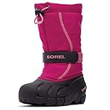 Sorel KIDS FLURRY Schneestiefel für Unisex Kinder, Rot (Deep Blush x Tropic Pink) - Youth, 34 EU