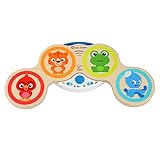 Baby Einstein Hape Magic Touch Trommel, hochwertiges Musikspielzeug aus Holz, ab 6 Monaten