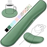 Gimars Handballenauflage Tastatur, Ergonomisches Tastatur mauspad mit gelkissen Memory Foam Handauflage, Handgelenkauflage für Tippen Schmerzlinderung, Komfort für Büro, Gaming, Dunkelgrün