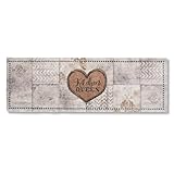 Astra Flauschige Sauberlaufmatte weich - Pure & Soft - Patchwork 50 x 150 cm - Waschbarer Küchenteppich innen - Türmatte strapazierfähig - Teppich läufer