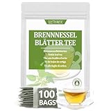 Brennesseltee 100 Teebeutel | Nettle Leaf Tea Bags - Hergestellt aus 100% wilden Brennnesselblättern - Keine Zusätze & Koffeinfrei - Mild und Nahrhaft