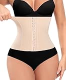 Werkiss Damen Shapewear Korsett Bauchweg Body Shaper Waist Trainer Corset Shapewear Formend Stark Taillenformer Corsage(#1 Beige-Höhe 24.5CM, 3XL)