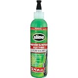 Slime 10015 Rad Schlauchreparatur-Dichtmittel, Verhindern und Reparieren, Geeignet für alle Fahrräder, mit Aufhänger, Ungiftig, Umweltfreundlich, 237-ml-Flasche (8 oz)