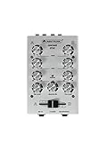 OMNITRONIC GNOME-202 Mini-Mixer silber | 2-Kanal-DJ-Mixer im Miniaturformat | Extrem leichter und kompakter DJ-Mixer | Metallgehäuse