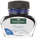 Faber-Castell 149839 - Tintenglas Königsblau, löschbar, 30 ml