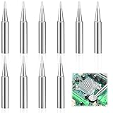 Joynine 900M-T-B Lötkolben Spitzen 10Stück Ersatz Lötspitzen Set Lötspitze 1.2mm mit Kupferkern und Plattierung für HAKKO 936 Series Weller FEITA ATTEN QUICK Lötpistole Lötstation Schweißen Löten