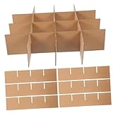 MUCKLILY Kartons Trennwände aus Stabilem Papier Verstellbar für Umzugskartons Geschirr Gläser Versand Verpackungsschutzeinsatz für Weingläser und Transporte