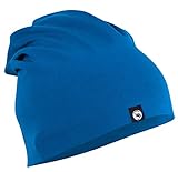 STARK SOUL Slouch Beanie Mütze für Damen & Herren (Unisex), leichte Jersey Mütze, Einheitsgröße (Blau)