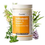 Fußbadesalz Repair & Protect – mit Meersalz, Natron & ätherischen Ölen – für schöne, gepflegte Füße – mit Epsom Salz, Teebaumöl, Rosmarinöl & Oregano Öl–Aus der Apotheke - 375 g