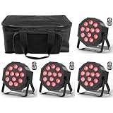 DELIBANG 4 PCS RGBW Par Strahler Akku mit Bag