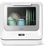 Bomann® Tischgeschirrspüler mit 5L Wassertank | ohne Wasseranschluss nutzbar | Mini Geschirrspüler | 5 Programme | Mini Spülmaschine 1-24 h Startvorwahl | Spülmaschine klein Tischspülmaschine TSG 5701