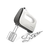 Philips Handmixer, 450 W, 5 Geschwindigkeiten plus Turbo, weiß/grau (HR3741/00)