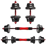 CCLIFE Hanteln Set 2er Kurzhanteln Langhanteln verstellbar Hantelset 20/25/30/40kg professionell Dumbbell mit Verbindungsstahlrohr Gewichten