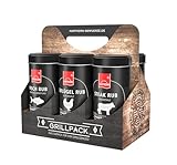 Hartkorn - BBQ Gewürz-Sixpack (6-teilig) Shake´n Grill (Geflügel Rub, Steak Rub, Fisch Rub, Smoky Rub, Veggie Rub, Magic Dust Rub) - Geschenkset für Männer