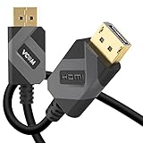 VCOM 8K DisplayPort-Kabel, DP auf DP 1.4 Stecker auf Stecker Kabel (8K @ 60Hz, 4K @ 144Hz), bidirektionales Videokabel, unterstützt 32,4 Gbit/s High Speed, HDCP 2.2 für Laptop, PC, Gaming-Monitor, TV