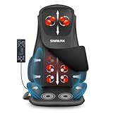 Snailax Upgraded Shiatsu Massagesitzauflage mit Wärme, Massageauflage mit Kompression Kneten Vibration, Ganzkörper-Massagegerät für Rücken Nacken Schulter, Rückenmassaggerät, Geschenke