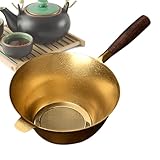 Lockerer Teefilter - Metallfilter Tee Infuser Aufguss | Feines Sieb mit Holzgriff Diffusor Topftyp für Teekannen Tassen Becher