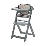 Bebeconfort Timba + Sitzkissen, Kinderhochstuhl Mitwachsend, 6 Monate - 10 Jahre, bis 30 kg, Hochstuhl Baby, Abnehmbares Tablett, Verstellbarer Sitz/Fußstütze, für Timba Baby, Warm Gray