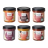 NABIO 6er Box Mediterrane Bio-Aufstriche | 100% Vegan | Cremige Brotaufstriche & Dips | Ohne Konservierungsstoffe | 6 x 135g