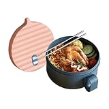 1 Set Noodle Bowl 1200 ml Noodle Bowl mit Noodle mit Deckel Leichtem Mikrowellen Ramen-Schüssel Hitzeresistente Mikrowellenschale mit tragbarem Ramen-Nudelnschale für tägliche Verwendung von Mikrowel