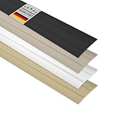 D-TACK Übergangsprofil Alu selbstklebend | Breite 37 mm | Länge 1 m | Schwarz | Flache Übergangsschiene | Übergangsleiste aus eloxiertem Aluminium | Abdeckleiste in Handwerker-Qualität