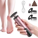 2-IN-1 Hornhautentferner Elektrisch, Wiederaufladbarer Hornhaut Entfernen Fuß 6 Stufen Einstellbar mit Austauschbaren Fußfeilen, Pediküre Set für rissige Fersen Hornhaut harte Haut