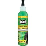 Slime 10016 Dichtmittel für Reifenreparatur bei Platten, Notfallausrüstung, Motorräder, Motorroller, Trailer, Ungiftig, Umweltfreundlich, 237-ml-Flasche (8 oz), grün