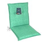 LILENO HOME Gartenstuhl Auflagen als [4er Set - Niedriglehner] in Türkisgrün - Bequeme Liegen als Sitzauflagen für Gartenmöbel - Stuhlkissen für Gartenstühle und Klappstühle