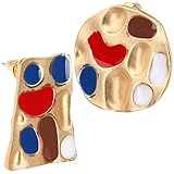 Beavorty 1 Paar Asymmetrische Tropfenohrringe für Damen Einzigartige Farbpalette Lustige Schmuckstücke für Maler für Frauen Accessoires für Partys Anlässe