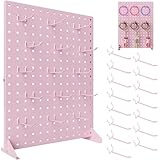 HAUYEST Stecktafel-Präsentationsständer mit 15 Haken, Tischregal für Handwerksshows, Schmuckverkauf und Verkäuferveranstaltungen, tragbarer Schlüsselanhänger-Display für Zubehör