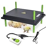 heninhill Wärmeplatte Küken mit Temperaturregler Heizplatte Wärmelampe Temperatur Einstellbar für Küken Enten Aufzucht (25x30cm)