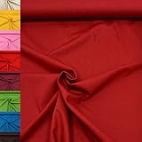 MAGAM-Stoffe Sophie Baumwollstoff Uni 100% Baumwolle Oeko-Tex Meterware 50cm (15. Dunkelrot)