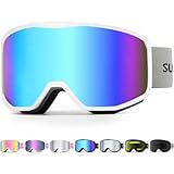 Supertrip Skibrille Damen Herren, Snowboard Brille für Brillenträger, Anti-Fog Zylindrische Skibrillen UV400 Schutz Kompatibler Helm Erwachsene Jugendliche für Skifahren/Skaten/Schneemobil